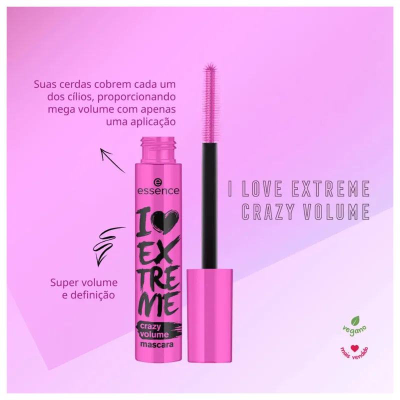Essence I Love Extreme Crazy Volume - Máscara para Cílios 12ml