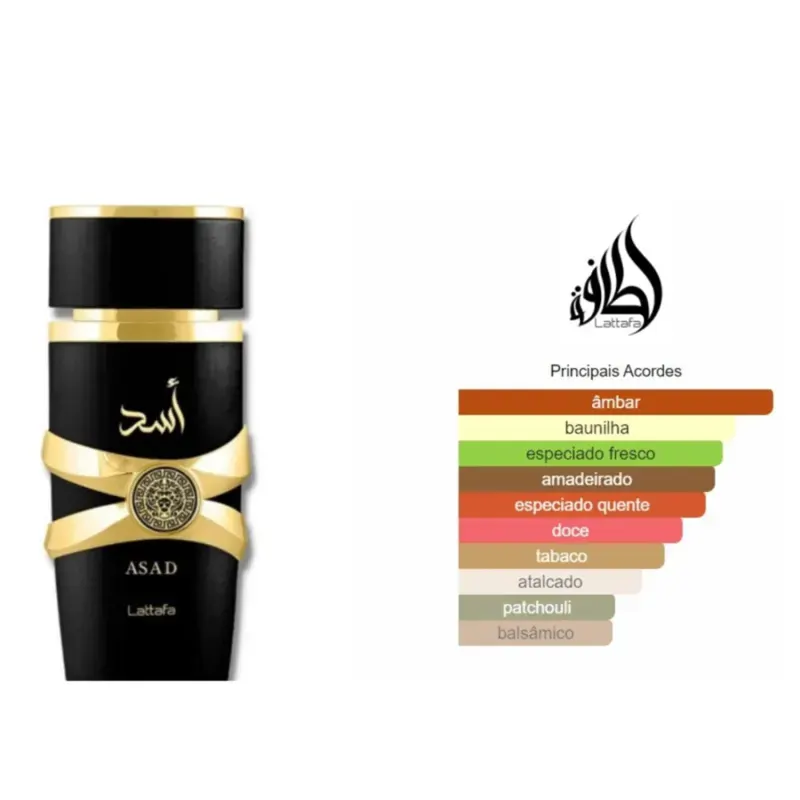 Asad Lattafa Eau de Parfum - Perfume Masculino 100ml