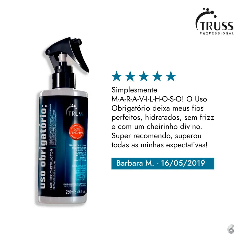 TRUSS Uso Obrigatório - Tratamento Liquido Reconstrutor 260ml