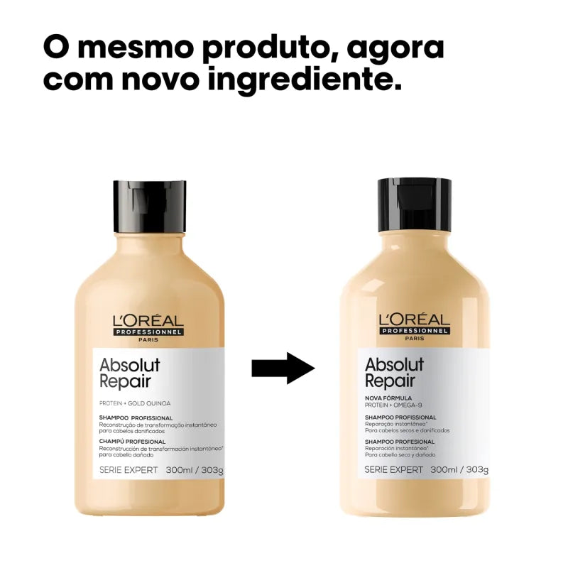 Kit L'Oréal Professionnel Serie Expert Absolut Repair Omega-9 + Protein Instant Resurfacing (2 Produtos)