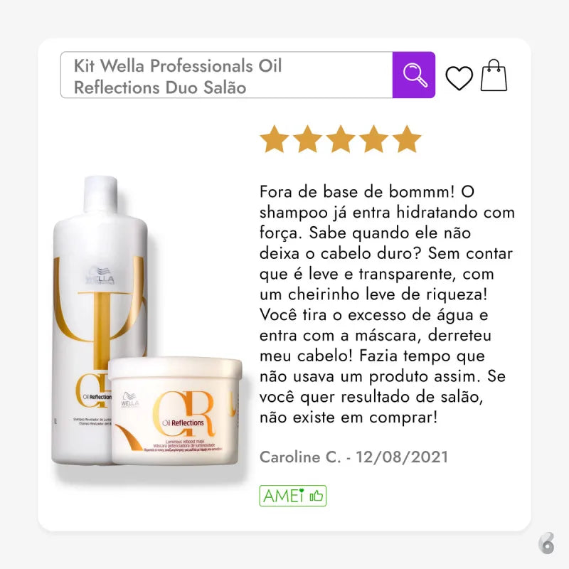 Kit Wella Professionals Oil Reflections Duo Salão (2 Produtos)