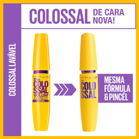 Maybelline The Colossal Volum'Express Lavável Preto - Máscara de Cílios 9,2ml